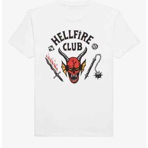 Retired! Stranger Things Hellfire Club White T-Shirt